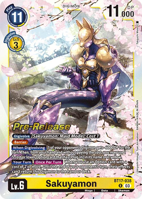 Sakuyamon [BT17-038] [Secret Crisis Pre-Release Cards] | Tables and Towers