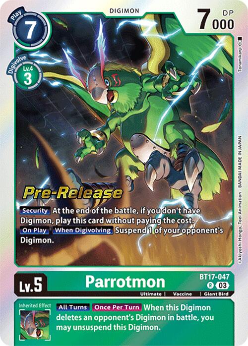 Parrotmon [BT17-047] [Secret Crisis Pre-Release Cards] | Tables and Towers