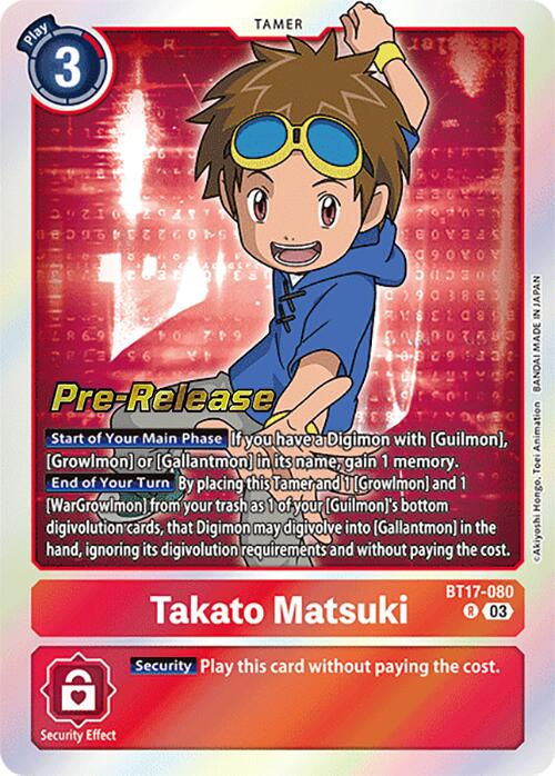 Takato Matsuki [BT17-080] [Secret Crisis Pre-Release Cards] | Tables and Towers