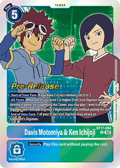 Davis Motomiya & Ken Ichijoji [BT17-084] [Secret Crisis Pre-Release Cards] | Tables and Towers