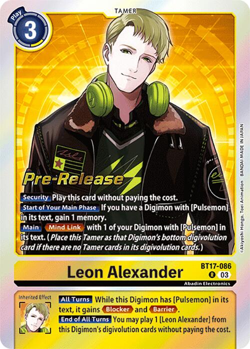 Leon Alexander [BT17-086] [Secret Crisis Pre-Release Cards] | Tables and Towers