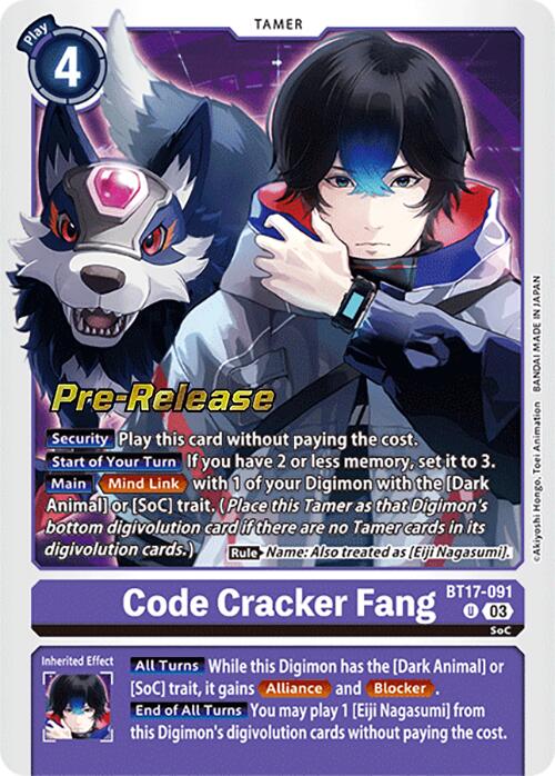 Code Cracker Fang [BT17-091] [Secret Crisis Pre-Release Cards] | Tables and Towers