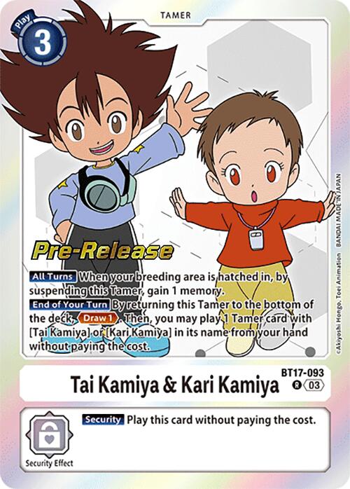 Tai Kamiya & Kari Kamiya [BT17-093] [Secret Crisis Pre-Release Cards] | Tables and Towers