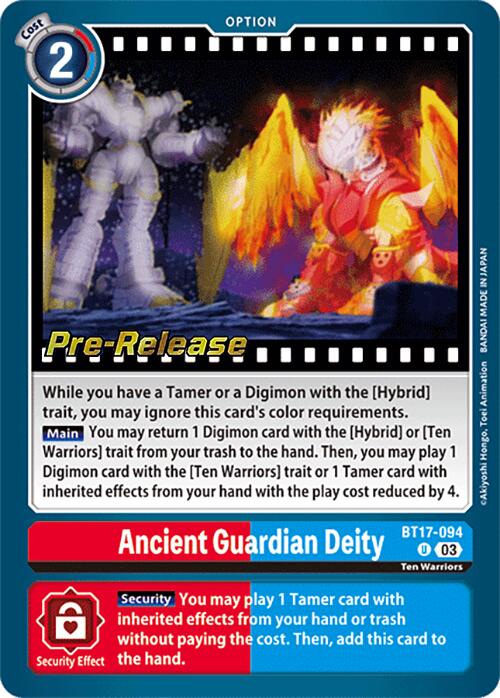 Ancient Guardian Deity [BT17-094] [Secret Crisis Pre-Release Cards] | Tables and Towers