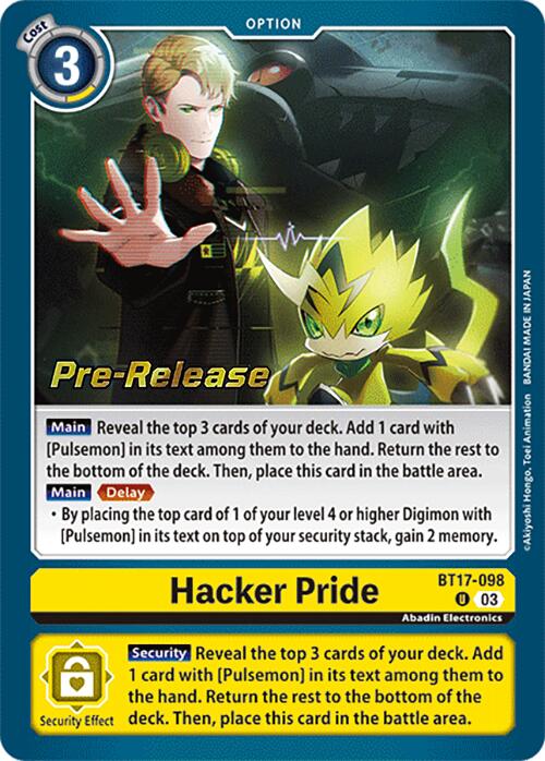 Hacker Pride [BT17-098] [Secret Crisis Pre-Release Cards] | Tables and Towers