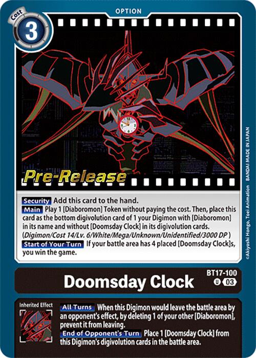 Doomsday Clock [BT17-100] [Secret Crisis Pre-Release Cards] | Tables and Towers