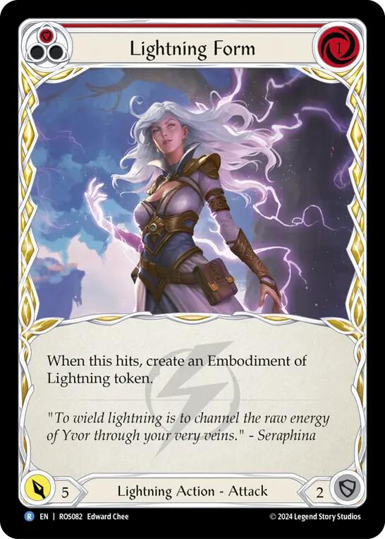 Lightning Form (Red) [ROS082] (Rosetta)  Rainbow Foil | Tables and Towers