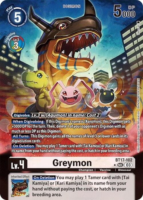 Greymon [BT17-102] (Alternate Art) [Secret Crisis] | Tables and Towers