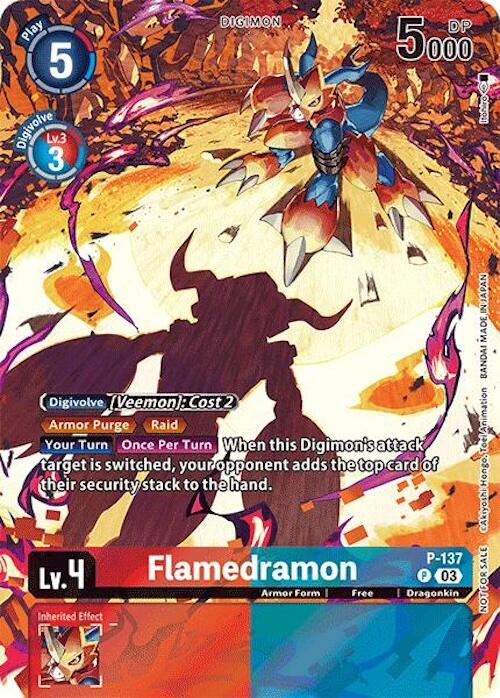 Flamedramon [P-137] (Update Pack 2024) [Secret Crisis] | Tables and Towers