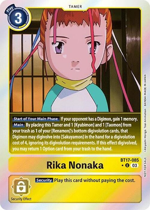 Rika Nonaka [BT17-085] (Secret Crisis: Movie Memorial Pack) [Secret Crisis] | Tables and Towers