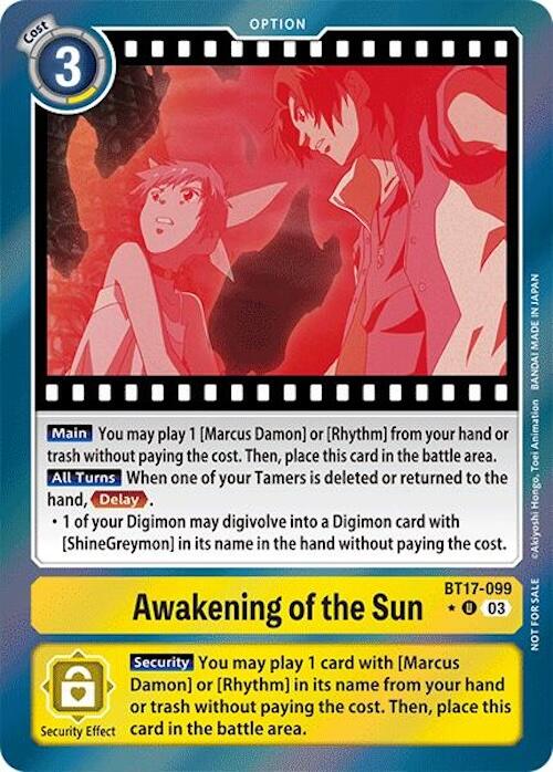 Awakening of the Sun [BT17-099] (Secret Crisis: Movie Memorial Pack) [Secret Crisis] | Tables and Towers