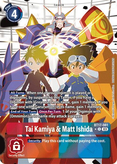 Tai Kamiya & Matt Ishida [BT17-081] (Alternate Art) [Secret Crisis] | Tables and Towers