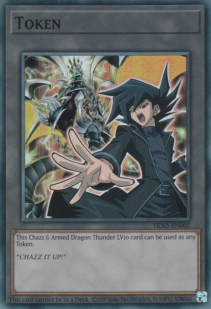 Token: Chazz & Armed Dragon Thunder LV10 [TKN5-EN007] Super Rare | Tables and Towers