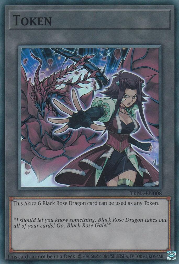 Token: Akiza & Black Rose Dragon [TKN5-EN008] Super Rare | Tables and Towers