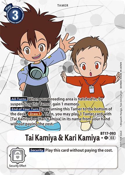 Tai Kamiya & Kari Kamiya [BT17-093] (Alternate Art) [Secret Crisis] | Tables and Towers