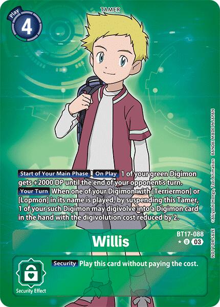 Willis [BT17-088] (Box Promotion Pack: Secret Crisis) [Secret Crisis] | Tables and Towers