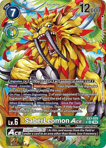 SaberLeomon ACE [EX7-029] (Alternate Art) [Digimon LIBERATOR] | Tables and Towers