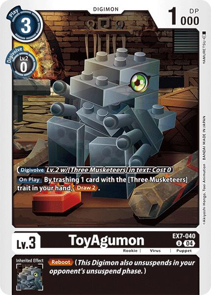 ToyAgumon [EX7-040] - EX7-040 [Digimon LIBERATOR] | Tables and Towers