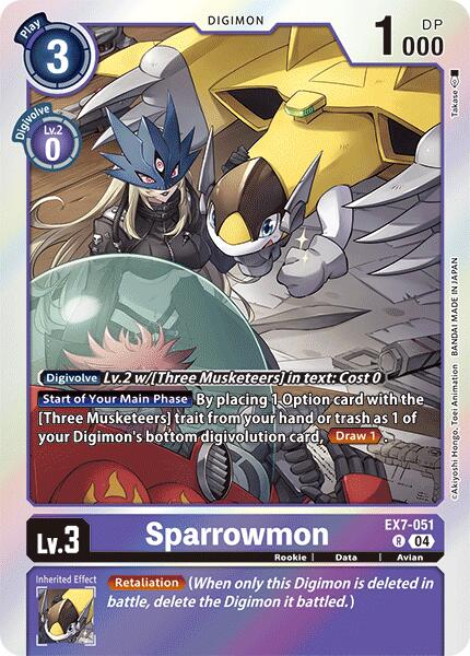 Sparrowmon [EX7-051] [Digimon LIBERATOR] | Tables and Towers