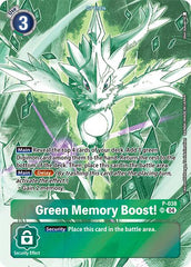 Green Memory Boost! [P-038] (Starter Deck 18 Exclusive) [Starter Deck: Guardian Vortex Promos] | Tables and Towers