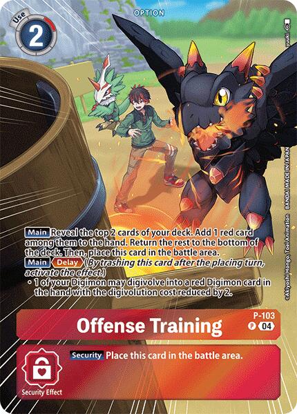 Offense Training [P-103] (Starter Deck 18 Exclusive) [Starter Deck: Guardian Vortex Promos] | Tables and Towers