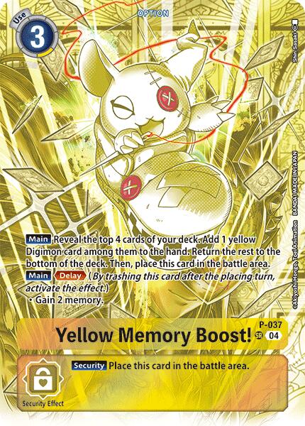 Yellow Memory Boost! [P-037] (Starter Deck 19 Exclusive) [Starter Deck: Fable Waltz Promos] | Tables and Towers