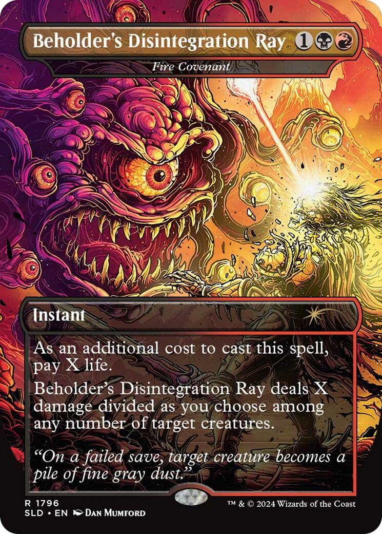 Beholder's Disintegration Ray - Fire Covenant [Secret Lair Drop Series] | Tables and Towers