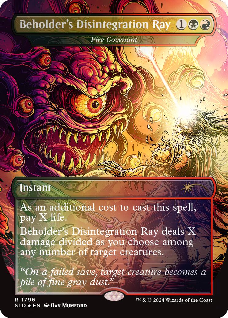 Beholder's Disintegration Ray - Fire Covenant (Rainbow Foil) [Secret Lair Drop Series] | Tables and Towers