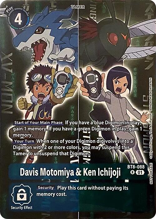 Davis Motomiya & Ken Ichijoji [BT8-088] (Super Complete Selection Daisuke ver.) [New Awakening Promos] | Tables and Towers