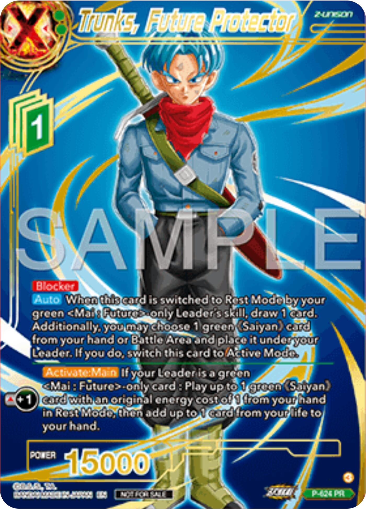 Trunks, Future Protector (Gold Stamped) (P-424) [Promotion Cards] | Tables and Towers