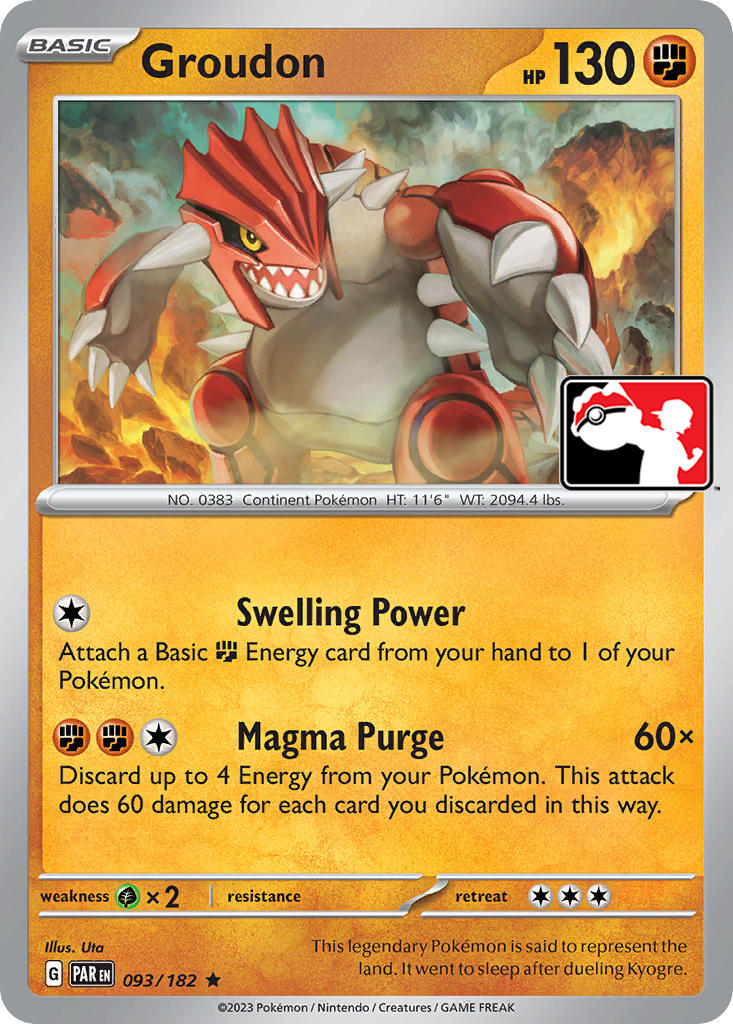 Groudon (093/182) [Prize Pack Series Five] | Tables and Towers