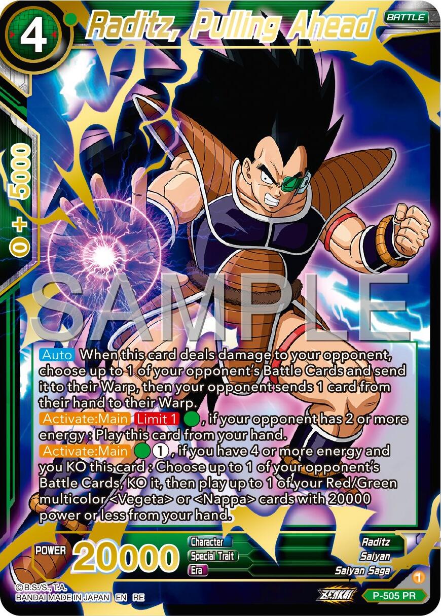 Raditz, Pulling Ahead (Reprint) (P-505) [Premium 7th Anniversary Box 2024] | Tables and Towers