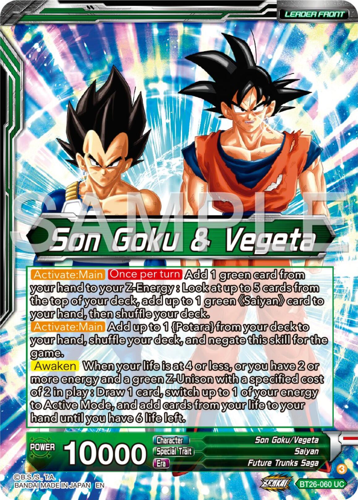 Son Goku & Vegeta // Vegito, Prodigious Fusion (BT26-060) [Ultimate Advent] | Tables and Towers