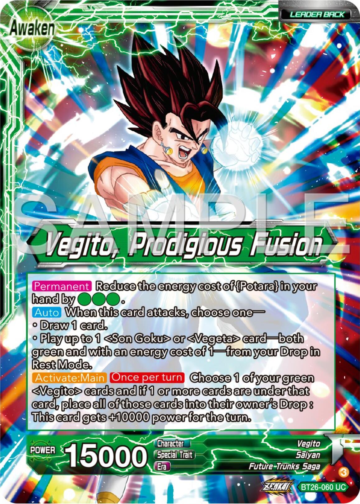 Son Goku & Vegeta // Vegito, Prodigious Fusion (BT26-060) [Ultimate Advent] | Tables and Towers