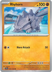 Rhyhorn (074/142) [Scarlet & Violet: Stellar Crown] | Tables and Towers