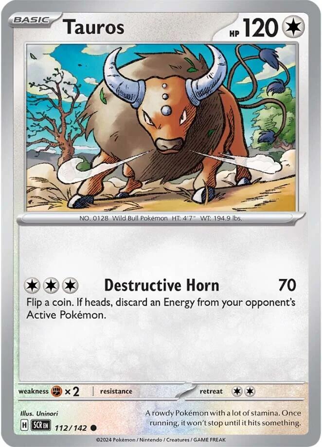 Tauros (112/142) [Scarlet & Violet: Stellar Crown] | Tables and Towers