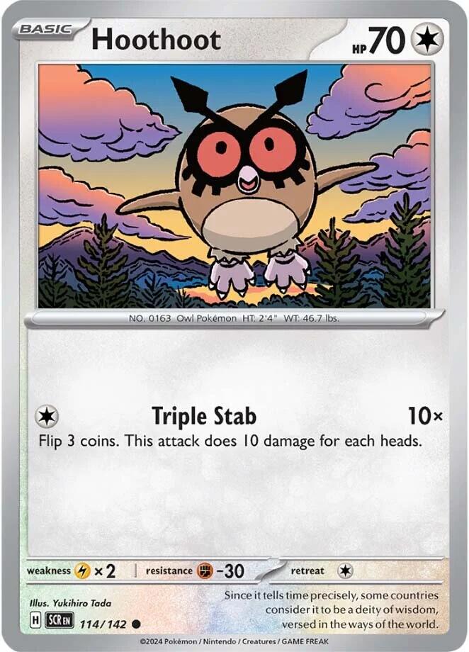 Hoothoot (114/142) [Scarlet & Violet: Stellar Crown] | Tables and Towers