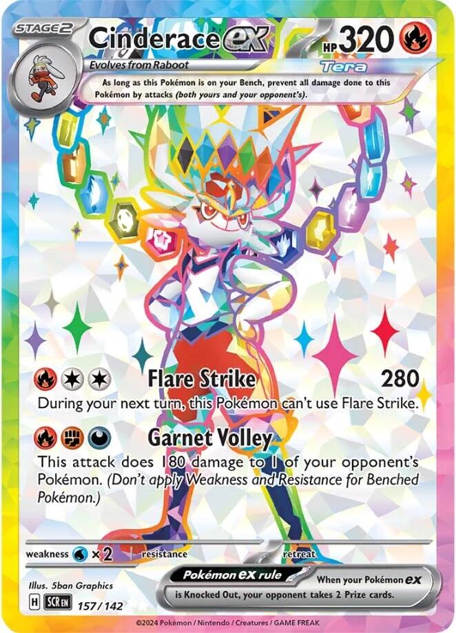 Cinderace ex (157/142) [Scarlet & Violet: Stellar Crown] | Tables and Towers