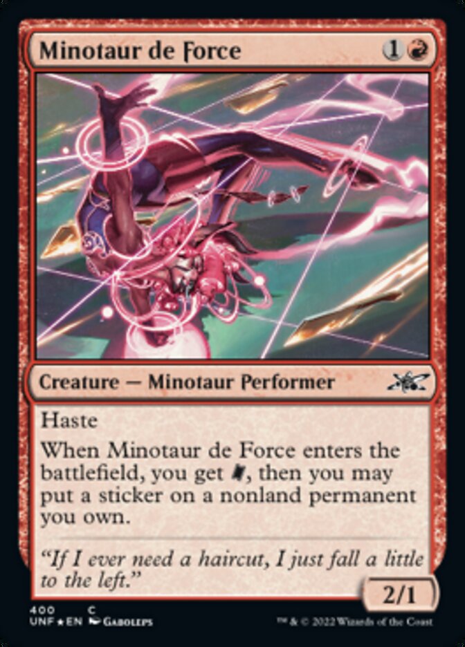 Minotaur de Force (Galaxy Foil) [Unfinity] | Tables and Towers