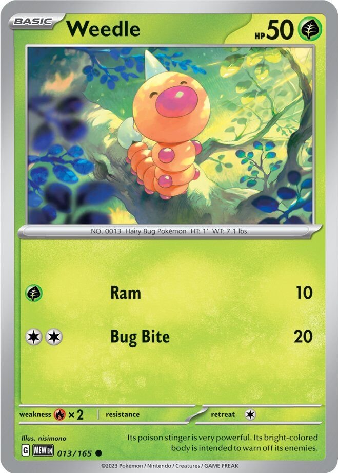 Weedle (013/165) [Scarlet & Violet: 151] | Tables and Towers