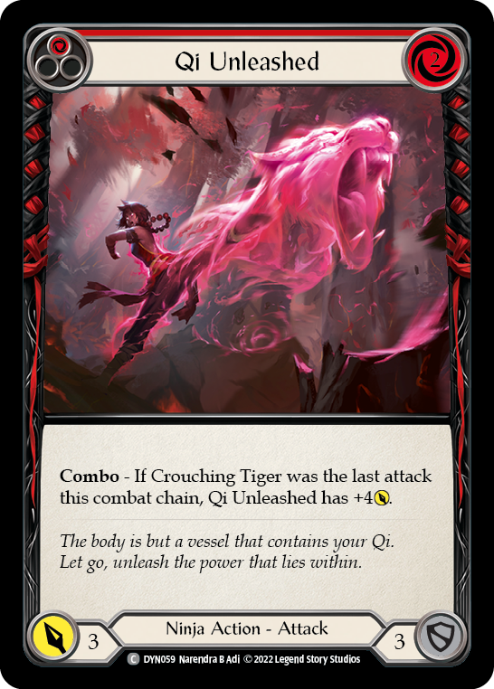 Qi Unleashed (Red) [DYN059] (Dynasty)  Rainbow Foil | Tables and Towers