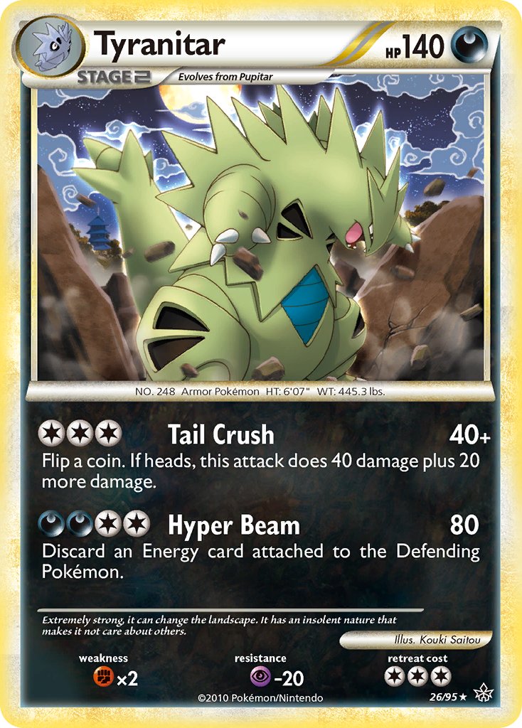 Tyranitar (26/95) (Theme Deck Exclusive) [HeartGold & SoulSilver: Unleashed] | Tables and Towers