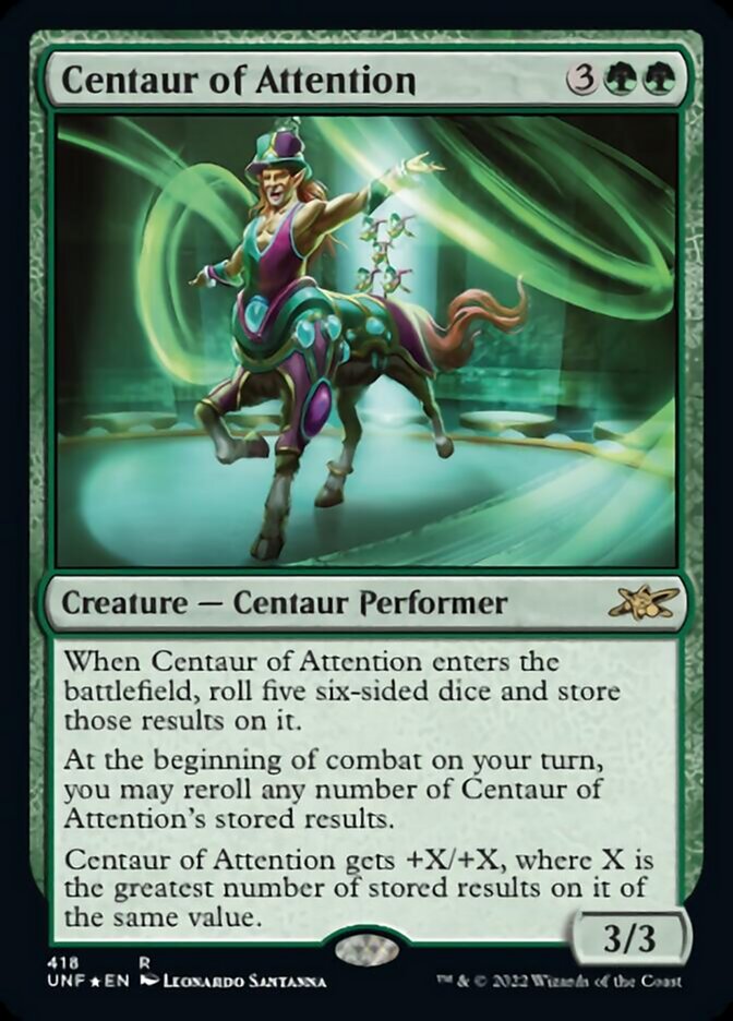 Centaur of Attention (Galaxy Foil) [Unfinity] | Tables and Towers