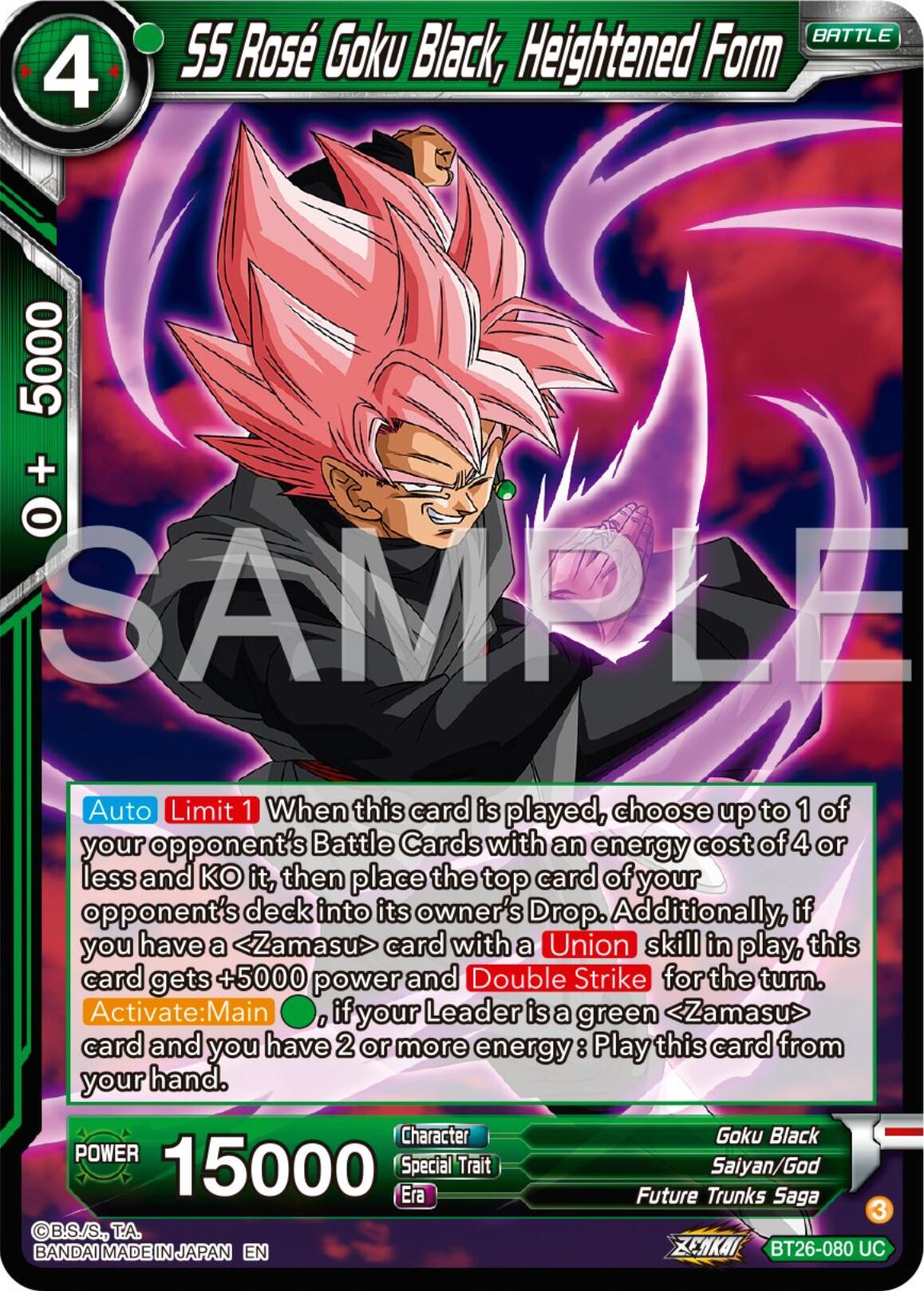 SS Rose Goku Black, Heightened Form (BT26-080) [Ultimate Advent] | Tables and Towers