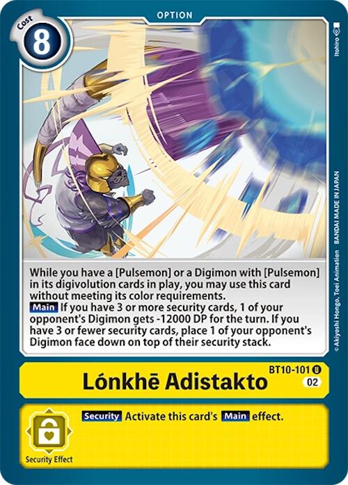 Lonkhe Adistakto [BT10-101] [Xros Encounter] | Tables and Towers