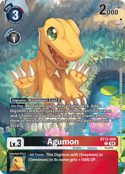 Agumon [BT12-059] - BT12-059 (Legend Pack 2024) [Across Time] | Tables and Towers