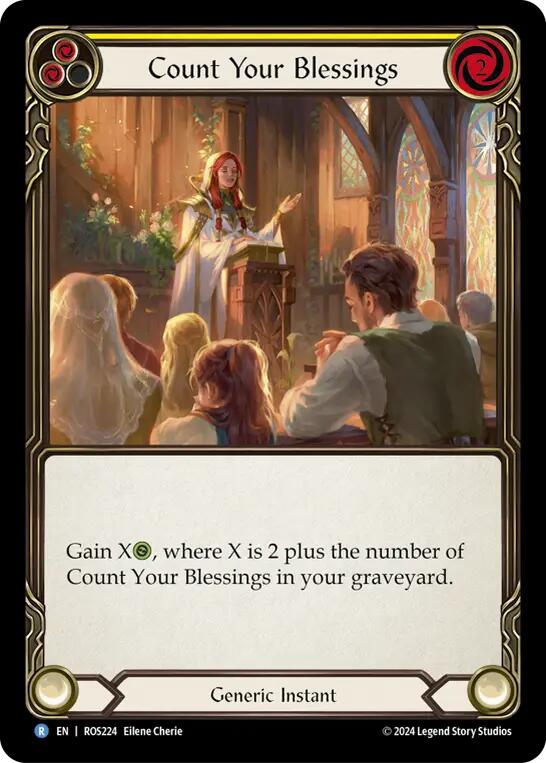 Count Your Blessings (Yellow) [ROS224] (Rosetta)  Rainbow Foil | Tables and Towers