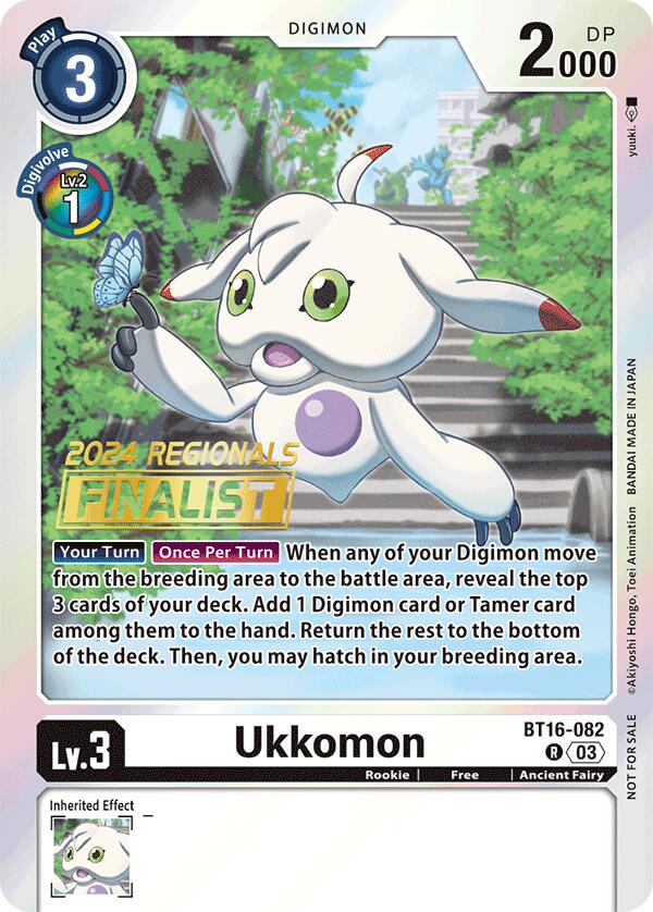 Ukkomon [BT16-082] (2024 Regionals Finalist) [Beginning Observer] | Tables and Towers