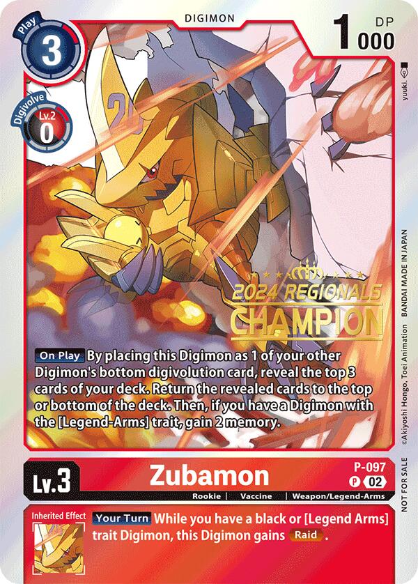 Zubamon [P-097] - P-097 (2024 Regionals Champion) [Digimon Promotion Cards] | Tables and Towers