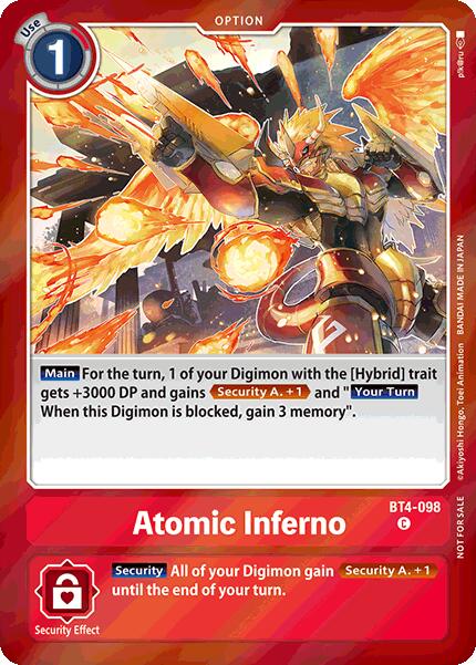 Atomic Inferno [BT4-098] (Event Pack 7) [Great Legend] | Tables and Towers